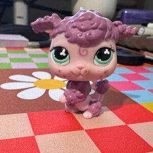 Littlest Pet Shop Purple Poodle Toy Figure